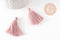 Pompon rose clair polycoton 25-31mm, x5 G2769