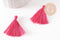 Pompon rose coton 25-31mm, décoration pompon,accessoire coton, pompon boucles, x5 G2772