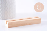 Présentoir rainuré bois pour table menu personnalisable 9.9cm, x1 (G10238)
