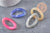 Grosse perle ovale acrylique,perle acétate, grandes perles connecteur plastique,62mm, x 8 (G0725)