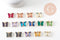 Pendentif papillon rectangle cristal laiton doré 26.5mm, x1 (G5993)