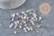 Sand chips natural fluorite stone 5-10.5mm undrilled, x20gr (G3498)