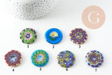 Colgante donut murano millefiori multicolor 29-39mm x1 (G1451)