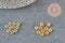 Entrepiezas Arandelas flor zamac oro 5mm, x20 (G0960)