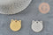 Cat head pendant, 201 stainless steel, 29mm, customizable, x1 (G11017)