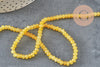 Perle abacus jade naturel teinté jaune facetté 4x2mm, x1 fil 36cm (G1710)-Perles-Gingerlily Perles