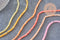 Cuenta de nácar heishi natural multicolor 4x2.5mm, x1 tira de 38.9cm (G7886)