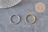 Gold stainless steel wedding ring, x1 (G7024)