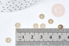 Rondelles acier doré inoxydable 6mm,perles intercalaires disque pour création bijoux acier,x 20 G8732