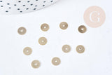 Rondelles acier doré inoxydable 6mm,perles intercalaires disque pour création bijoux acier,x 20 G8732