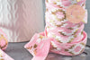 Ruban élastique motif Aztèque rose or EFJF 16mm, x1 m (G8237)