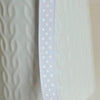 Ruban gros grain polka mauve clair, ruban pois blancs,ruban mariage,fourniture créative, largeur 1cm, longueur 1 mètre-G0543