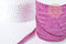 Ruban plat à paillettes polyester nylon rose 9.5-10mm, fabrication bijoux ruban rose, X 1Mètre G8906