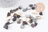 Sable chips coquillage nacre noire naturelle 7.5~18.5mm non percé, x20gr (G3499)