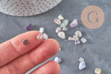 Sand chips natural fluorite stone 5-10.5mm undrilled, x20gr (G3498)