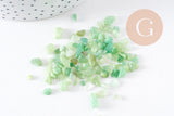 Sable chips pierre fluorite verte naturelle non percé, x20gr (G5203)