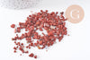 Sable chips pierre jaspe rouge naturel 2~12mm non percé, x20gr (G3502)