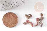 Sable chips pierre rhodonite naturelle 2-8mm non percé, x20gr x50gr (G2811)