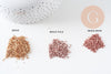 Sable chips verre rose beige métallisé 2-7mm non percé, x10gr (G1461)