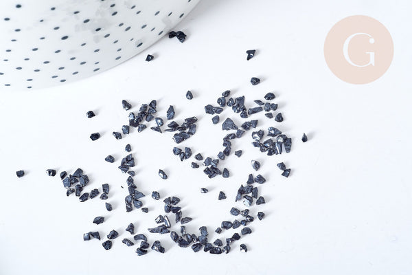 Sable pierre chips quartz bleu foncé 2-7mm non percé, x20gr (G8104)