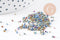 Sable verre multicolore irisé chips mineral 1-4mm non percé, x10gr (G1936)