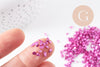 Sable verre rose fuchsia métallisé 1-1.5mm non percé, x10gr (G1460)