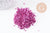 Sable verre rose fuchsia métallisé 1-1.5mm non percé, x10gr (G1460)