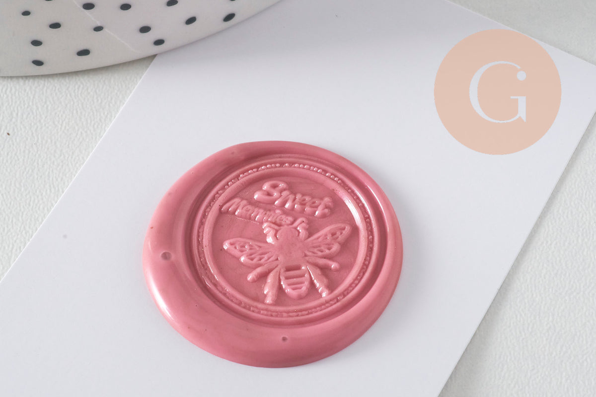 Sello metálico Lacre de abeja, un suministro para crear un sello de invitación de boda personalizado, x1, G3997