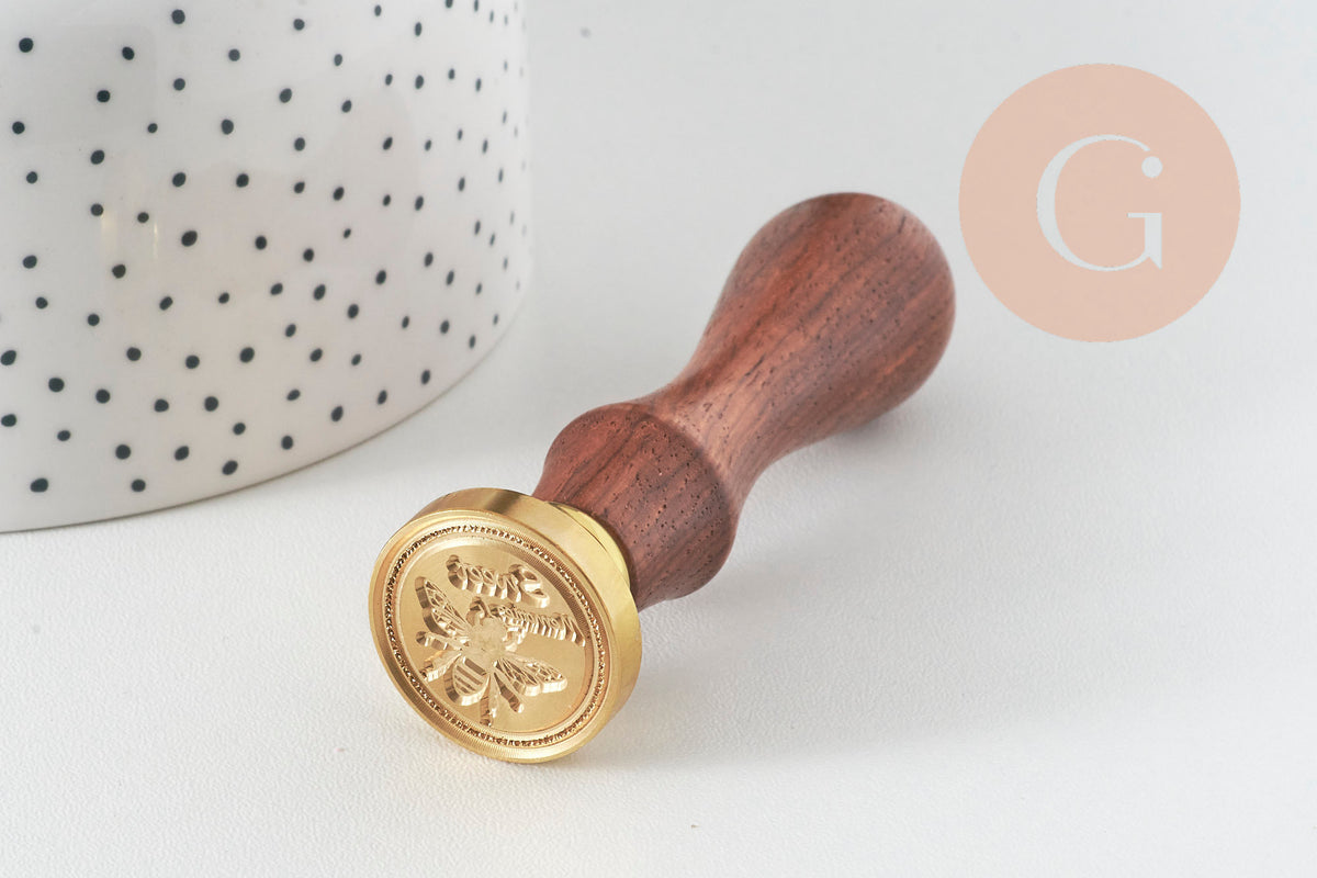 Sello metálico Lacre de abeja, un suministro para crear un sello de invitación de boda personalizado, x1, G3997