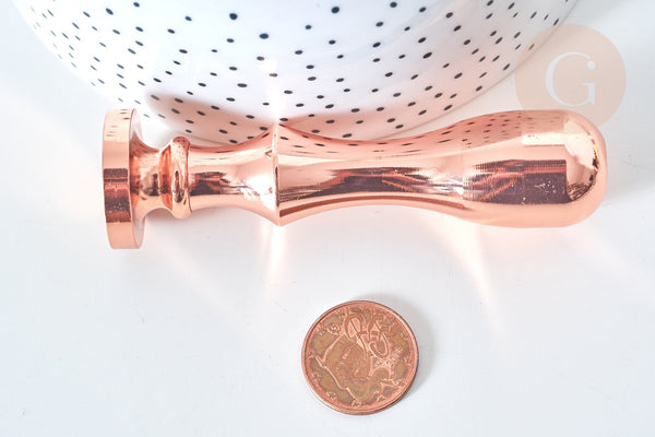 Sceau en metal Coeur or rose cire à cacheter,,25mm x1 x1 G7742