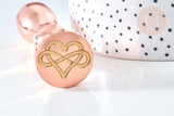 Sceau en metal Coeur or rose cire à cacheter,,25mm x1 x1 G7742