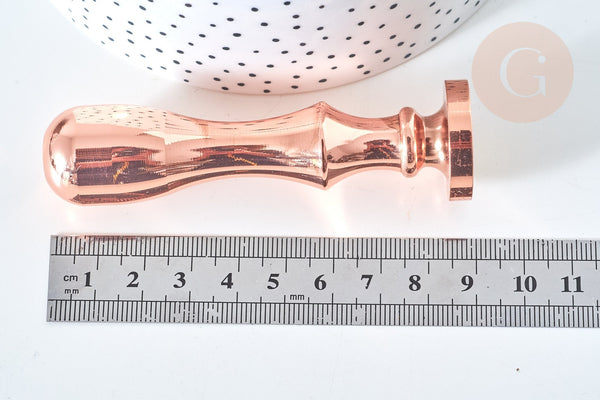 Sceau en metal Lune et étoile laiton or rose cire à cacheter,personnalisation invitations DIY,25mm x1 G7744