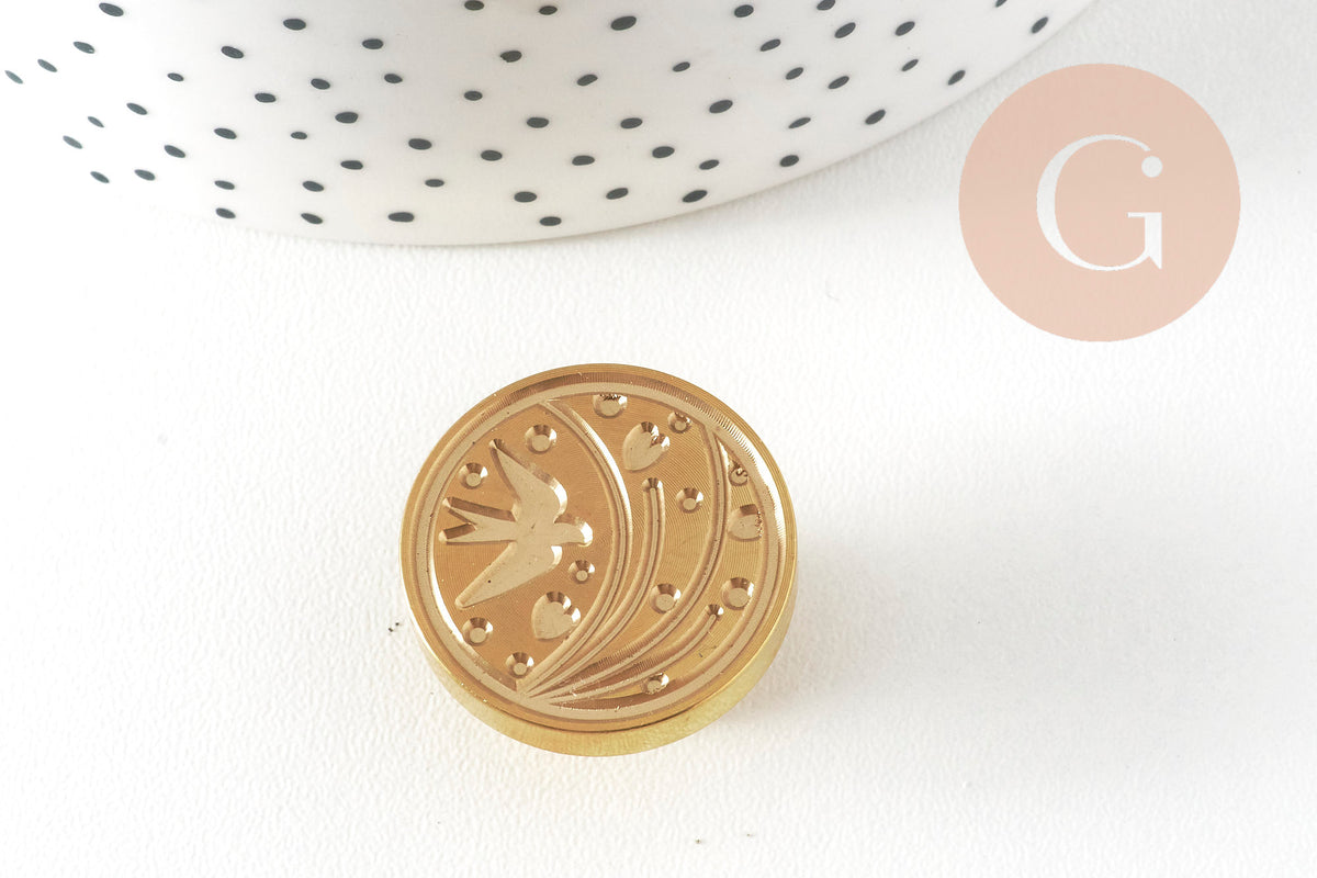 Swallow Metal Seal Wax Sealing Stamp,for DIY Wedding Invitation Personalized Seals,25mm x1 G4955