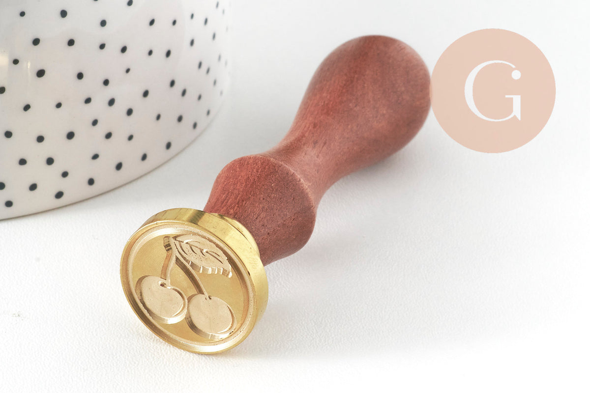 Sello metálico Lacre de cereza, un suministro para crear sellos personalizados para invitaciones de boda DIY, 25 mm x1 G4945