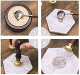 Sceau metal feuille cire à cacheter,une fourniture pour création de sceaux personnalisés pour invitation de mariage DIY,25mm x1, G3996