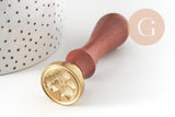 Metal seal gingko leaf sealing wax 25mm x1 (G4952)