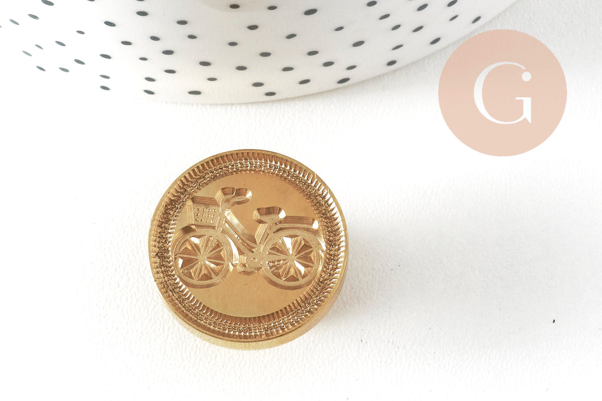 Cera para sellar bicicletas con sello metálico, suministro para crear sellos personalizados para invitaciones de boda, 25 mm x 1 G4721