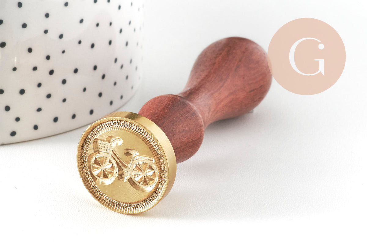 Cera para sellar bicicletas con sello metálico, suministro para crear sellos personalizados para invitaciones de boda, 25 mm x 1 G4721