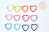 Support Cœur porte-clés fer multicolore 31mm, x1 (G7836)