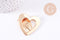 Support barrette coeur zamac doré 40mm, x1 (G10688)