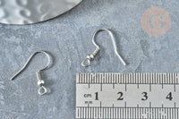 Support boucle crochet acier 304 inoxydable platine finition boule 22mm, x50 (G7900)
