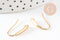 Support boucle crochet acier inoxydable 304 doré 18.5mm, x2 (G9343)