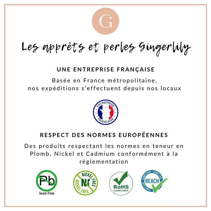 Support boucle crochet acier inoxydable doré finition boule, x20 (3.1 Gr) (G6790)