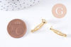 Support de broche en laiton doré 18K 20mm, x2 (G10703)