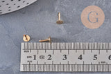 Support pour pin's laiton doré 8mm, x10 (G11020)