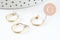 Supports boucle créole laiton brut 14mm, x2 (G1846)