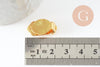 Supports boucles d'oreilles à clip cabochon rond laiton doré 21mm, boucle d'oreille non percée, x2 (G9675)
