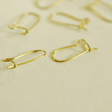 Supports boucles hameçons laiton brut, fournitures créatives, oreilles percées, création bijoux, x 50,16mm-G1600