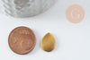 Supports cabochons goutte 10x14mm laiton brut, x10 (G2245)