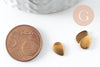 Supports cabochons goutte 6x8mm laiton brut, x20 (2gr) (G1918)